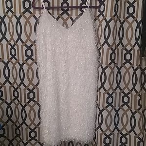 Feathered Detailed Dress